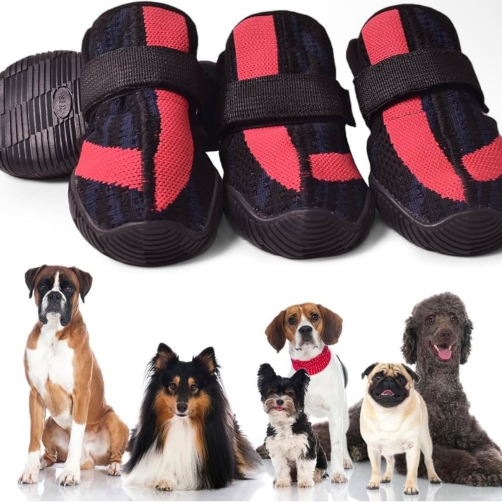 Set of Four Dog Boots 🐾 Made By PETQYS, Brand New